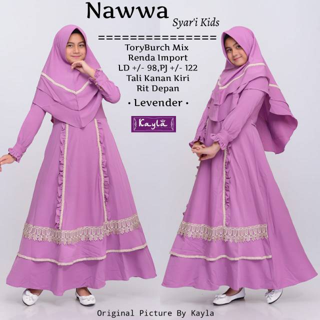 Syar'i anak Nawwa gamis anak tanggung