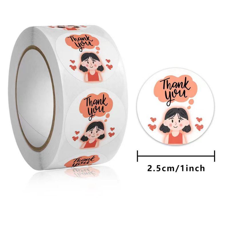 

Sticker Thank You Stiker Label Lucu Aesthetic 500pcs