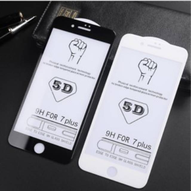 Tempered Glass Full cover 5D Iphone 6 Plus dan Iphone 6S Plus Screen Guard Antigores Kaca 5 dimensi