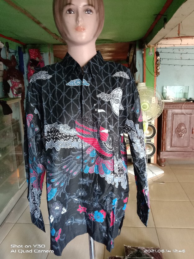 Batik Couple Keluarga Sania Ruffle Ori Ndoro Jowi Dnt Motif Rembulan Abu