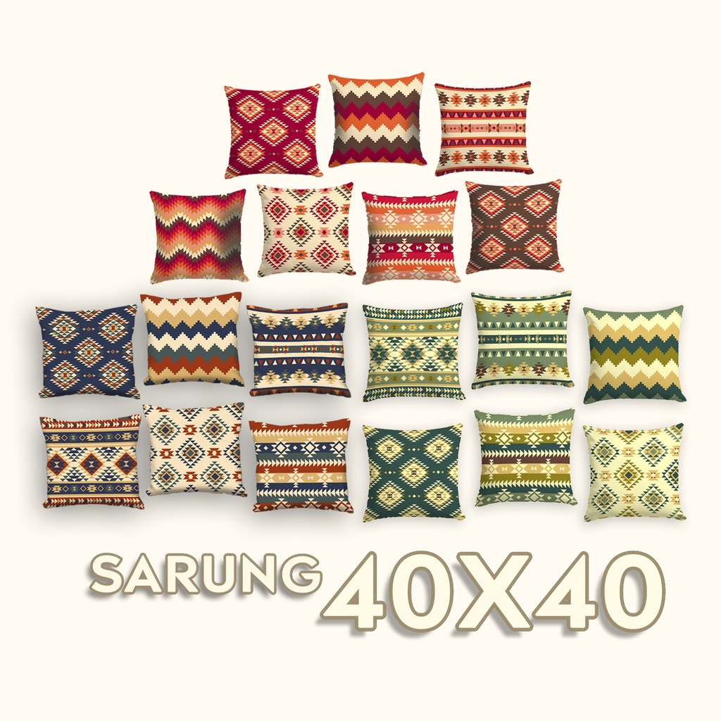 SARUNG BANTAL SOFA PRINT MOTIF TURKISH KALPADOKIA CAPPADOCIAN ARABIC RUG TIMUR TENGAH 40X40 CM