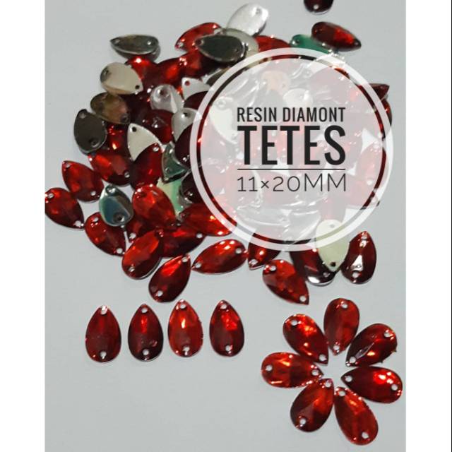 

Rrsin Diamony Tetes size 11x20mm isi 1 Gros