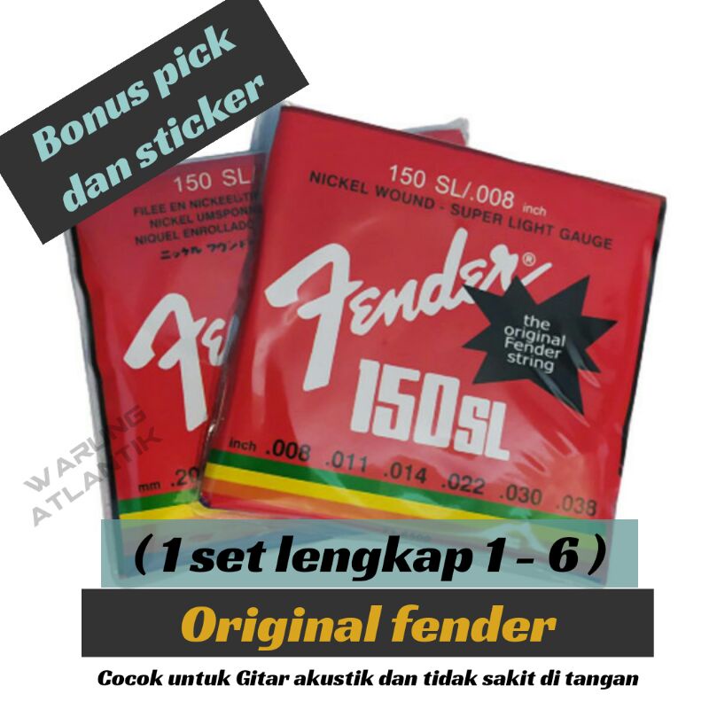 senar gitar fender akustik senar fender akustik