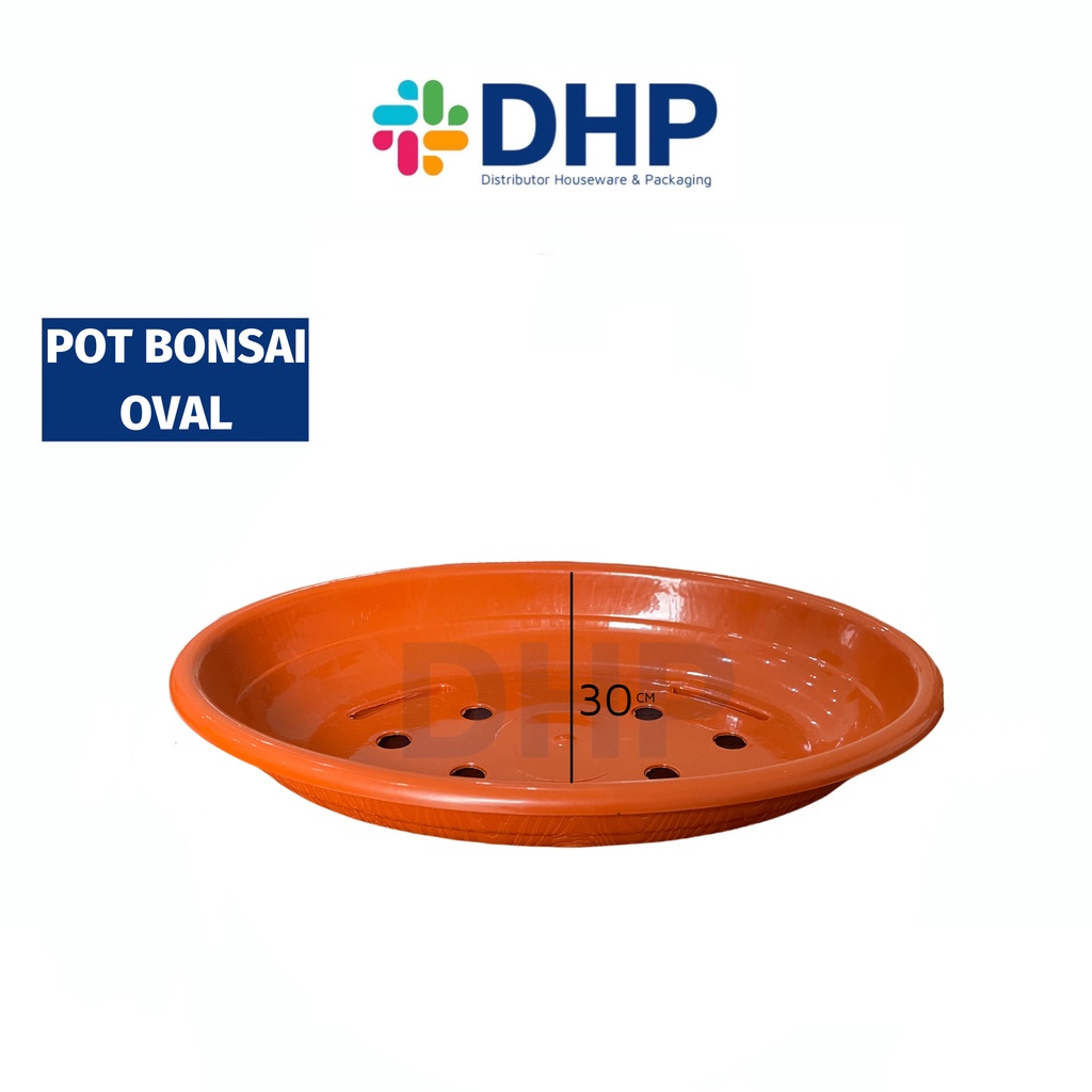 Pot BONSAI OVAL (D=40cm) Bunga Hias Plastik Tanaman Ceper Bulat Murah Ceper Datar Besar