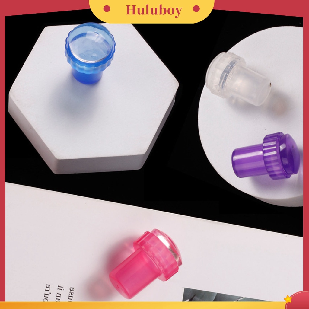 Huluboy Huluboy♡ 1 Set Alat Stempel Segel Kuku Jari Portabel Antifouling Mudah Digunakan Untuk Nail Art