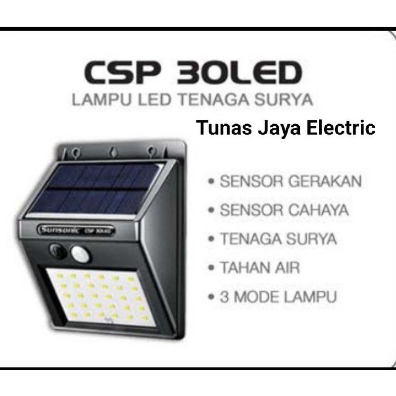 SUNSONIC Lampu Dinding / Taman Solar Cell dengan Sensor Gerak (Waterproof)