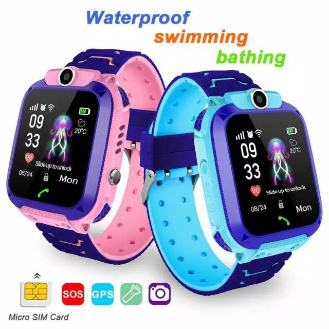 Kids Smart Watch Q12 Waterproof Student Smart Watch Simcard samping.