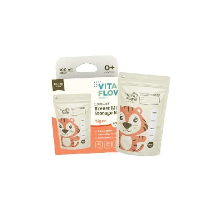 VitaFLow BreastMilk Storage Bag Kantong ASI Menyusui ANIMAL Series 100ml isi 25