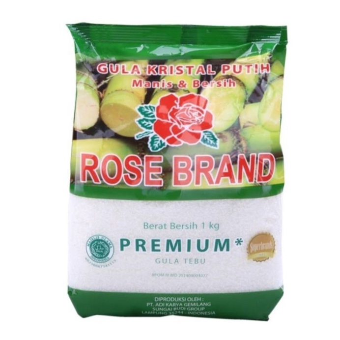 

Gula kristal bersih Rose Brand kemasan 1kg