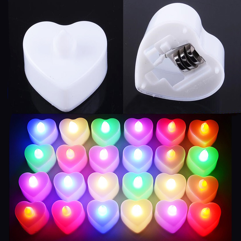 1pc Lampu Lilin Led Romantis Tenaga Baterai Untuk Ulang Tahun / Pernikahan / Valentine