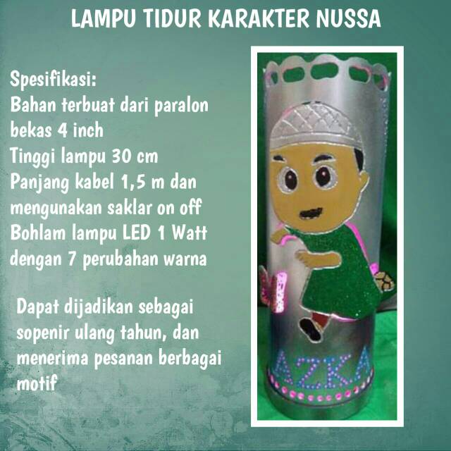 Lampu Tidur dari paralon