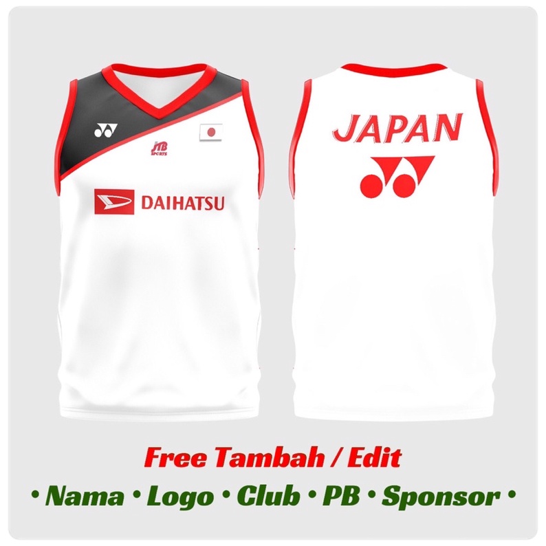Baju Kaos Jersey Bulutangkis Badminton Custom | OLIMPIC OLIMPIADE JAPAN YONEX DAIHATSU