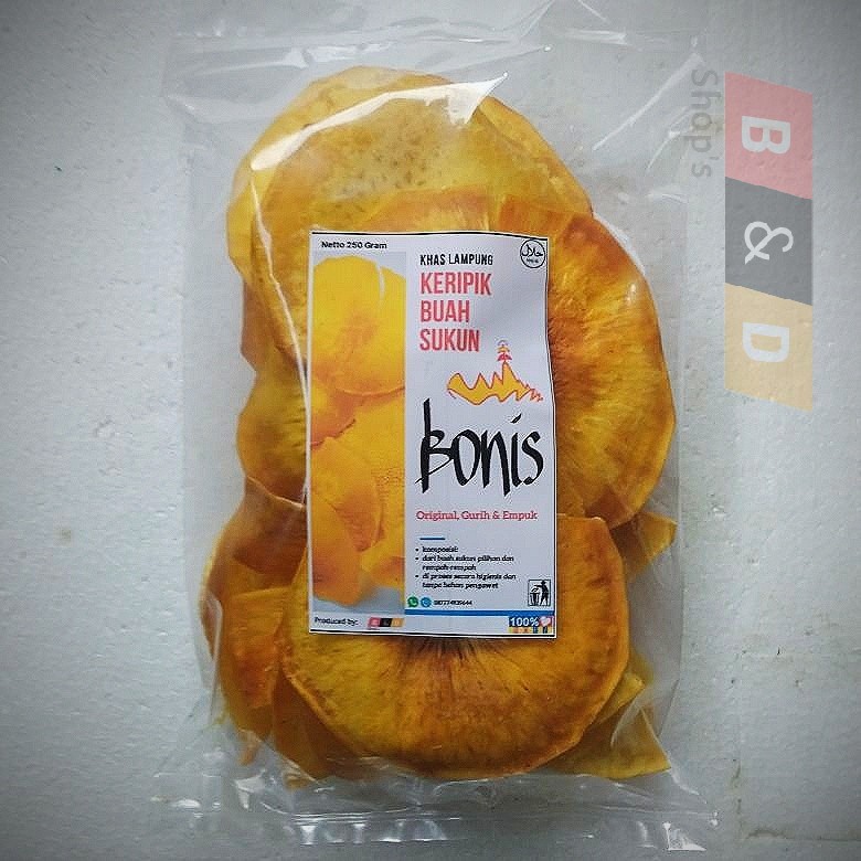 

BONIS. Keripik Sukun Garing Gurih Dan Renyah Netto 500 Gram.