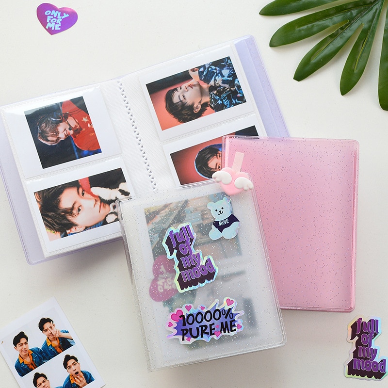 Album Foto 64 Slot Bahan Jelly Glitter Untuk Holder Kartu Identitas