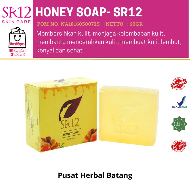 SABUN MADU HERBAL SR12 BPOM / HONEY SOAP SR12 BPOM / SABUN KULIT KERING