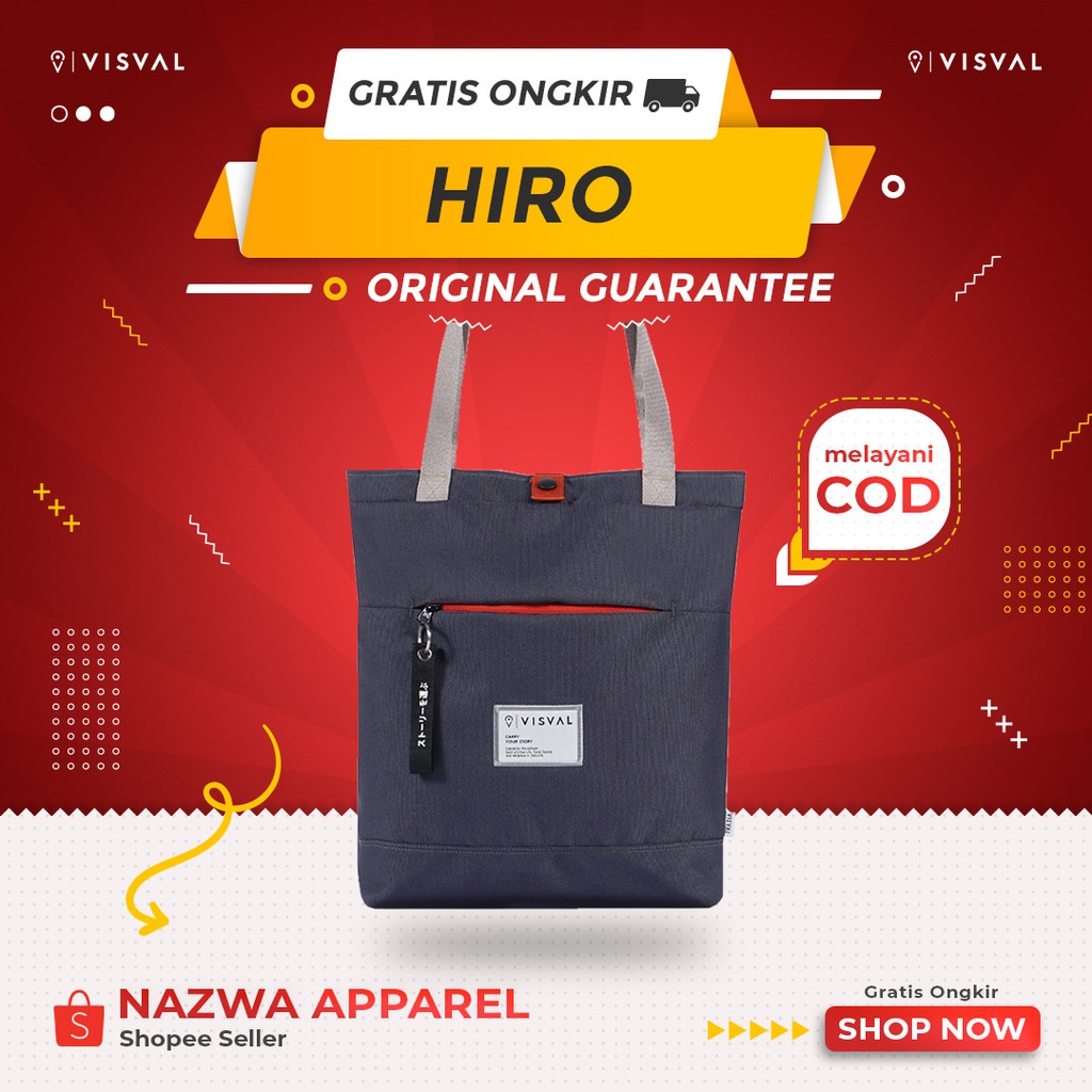 TAS TOTE BAG VISVAL HIRO GREY