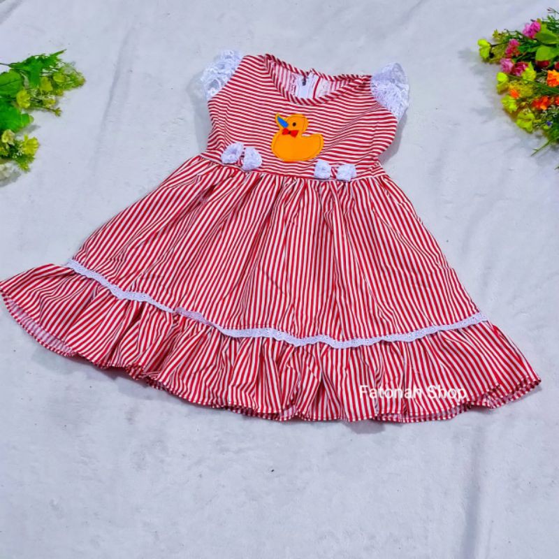 Dress anak cewek 1 2 tahun bebek berenang pakaian anak perempuan (dress bebek berenang )