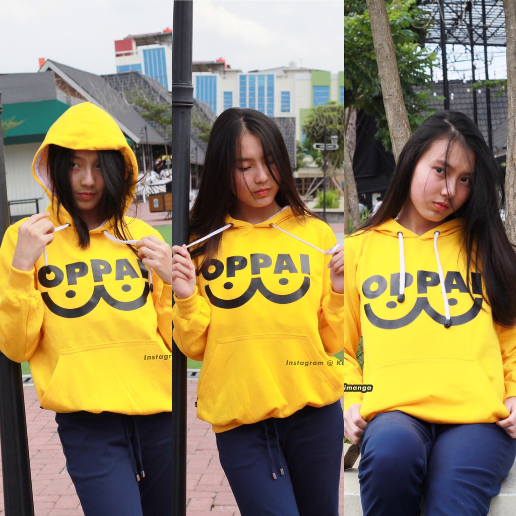 Hoodie Oppai Saitama One Punch Man OPM Fleece