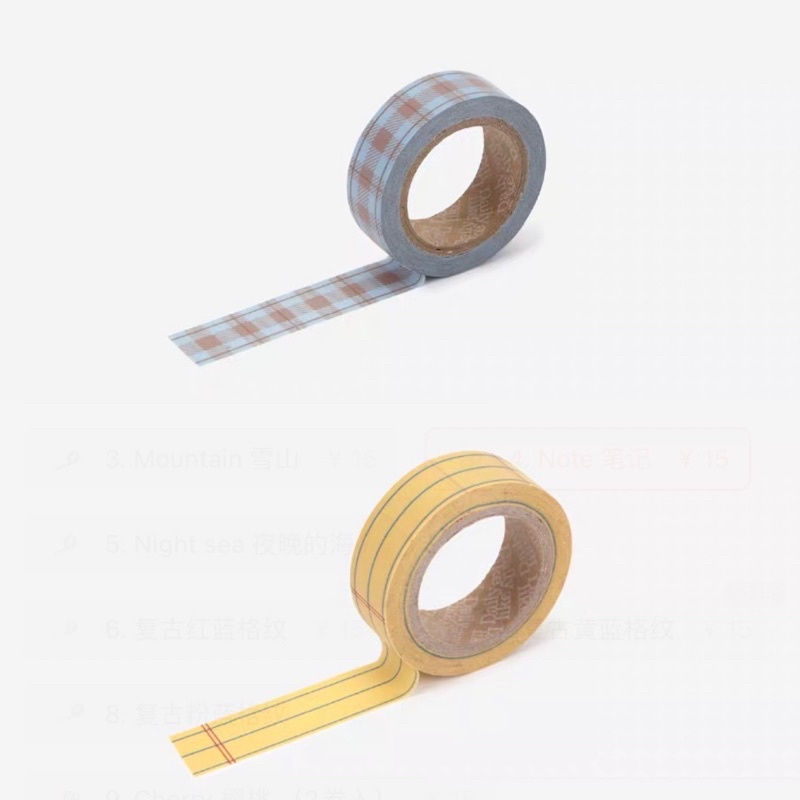 

Dailylike Vintage Check & Note Washi Tape Journaling