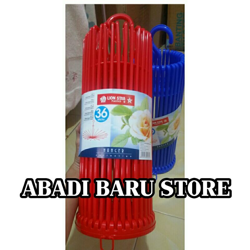 GANTUNGAN BULAT 36 STIK LION STAR/JEMURAN BAJU BAYI BULAT/HANGER FOLDING LION STAR JUMBO
