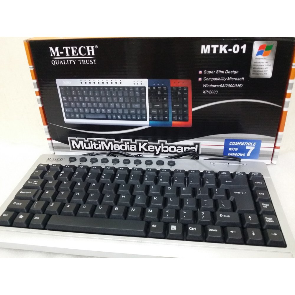 KEYBOARD MINI MULTIMEDIA SLIM COLOR MTK-01 M-TECH