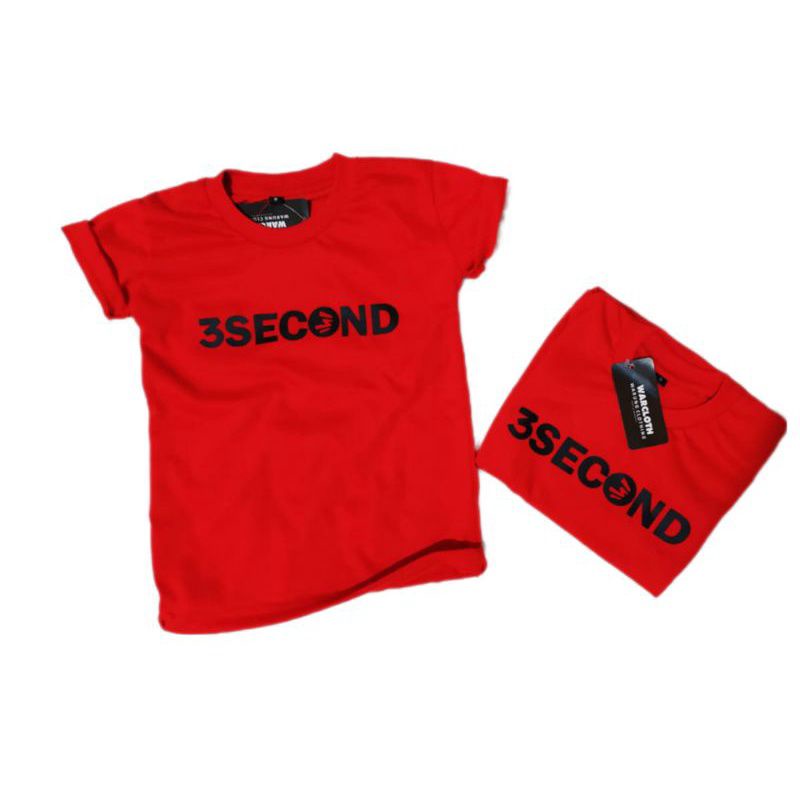 KAOS DISTRO ANAK / KAOS ANAK MOTIF 3SECOND