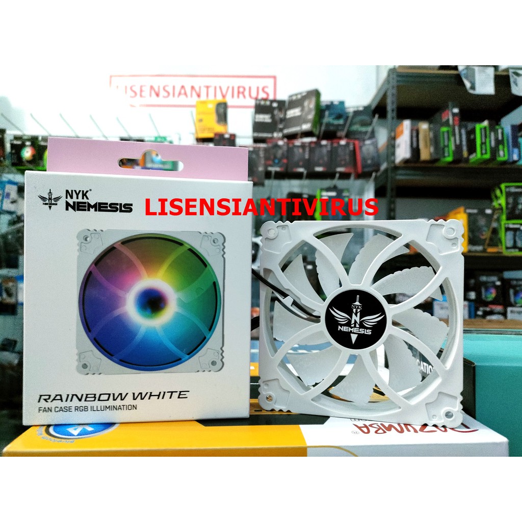 Fan Casing NYK Nemesis Fan Case RAINBOW - Putih Fan NYK Rainbow White