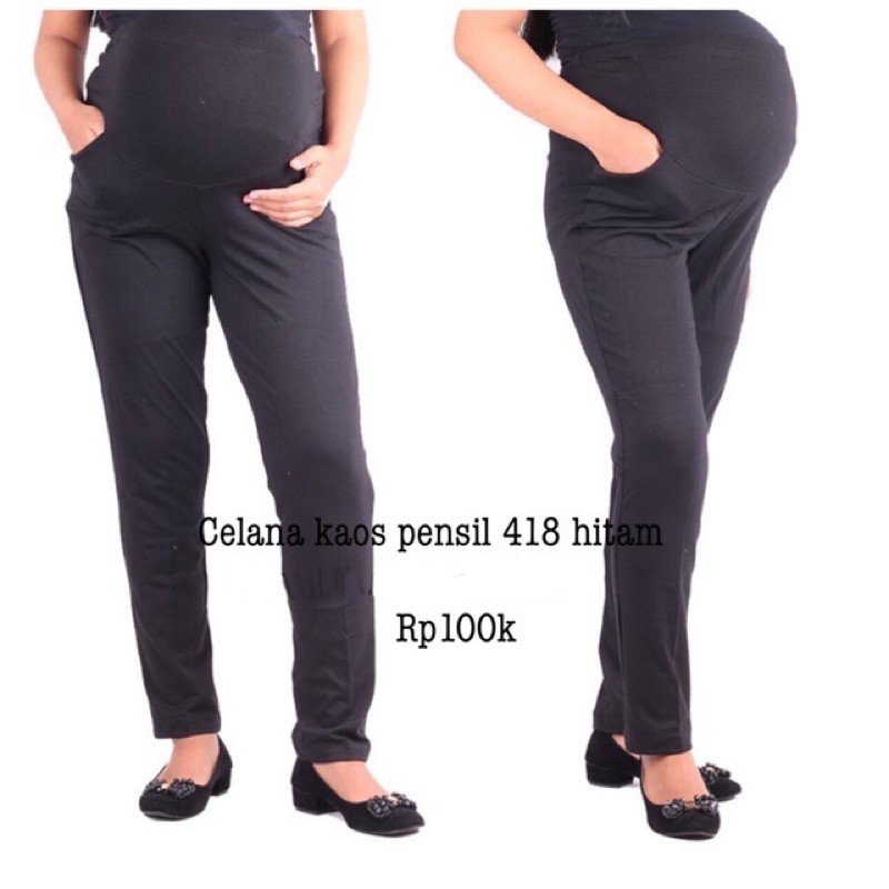 Celana kaos pensil 418 hitam