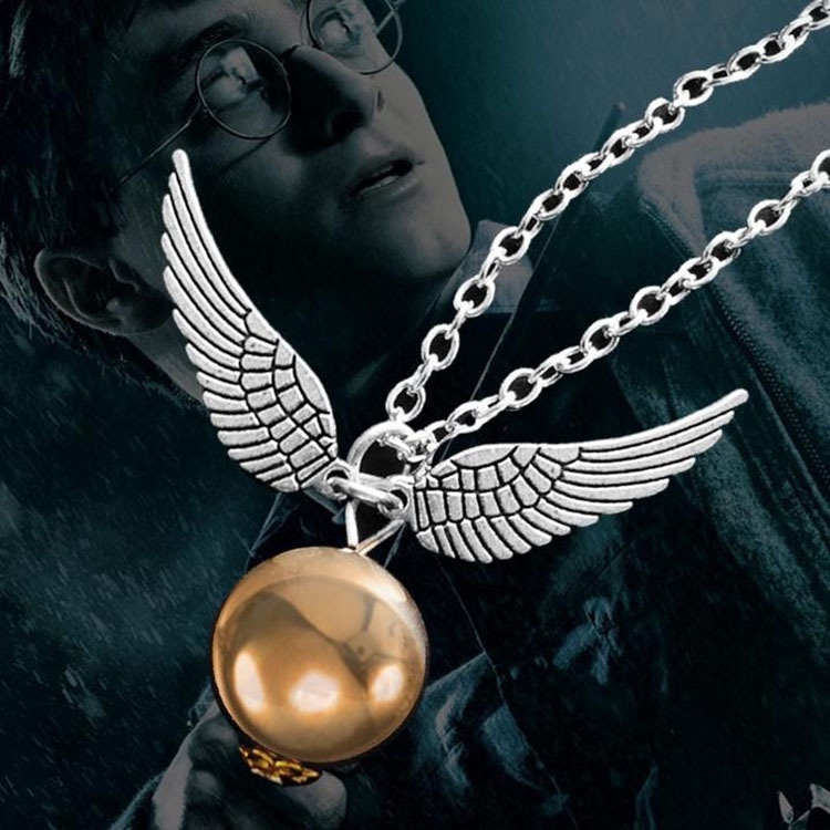 Kalung Rantai Liontin golden snitch Harry Potter Untuk Wanita