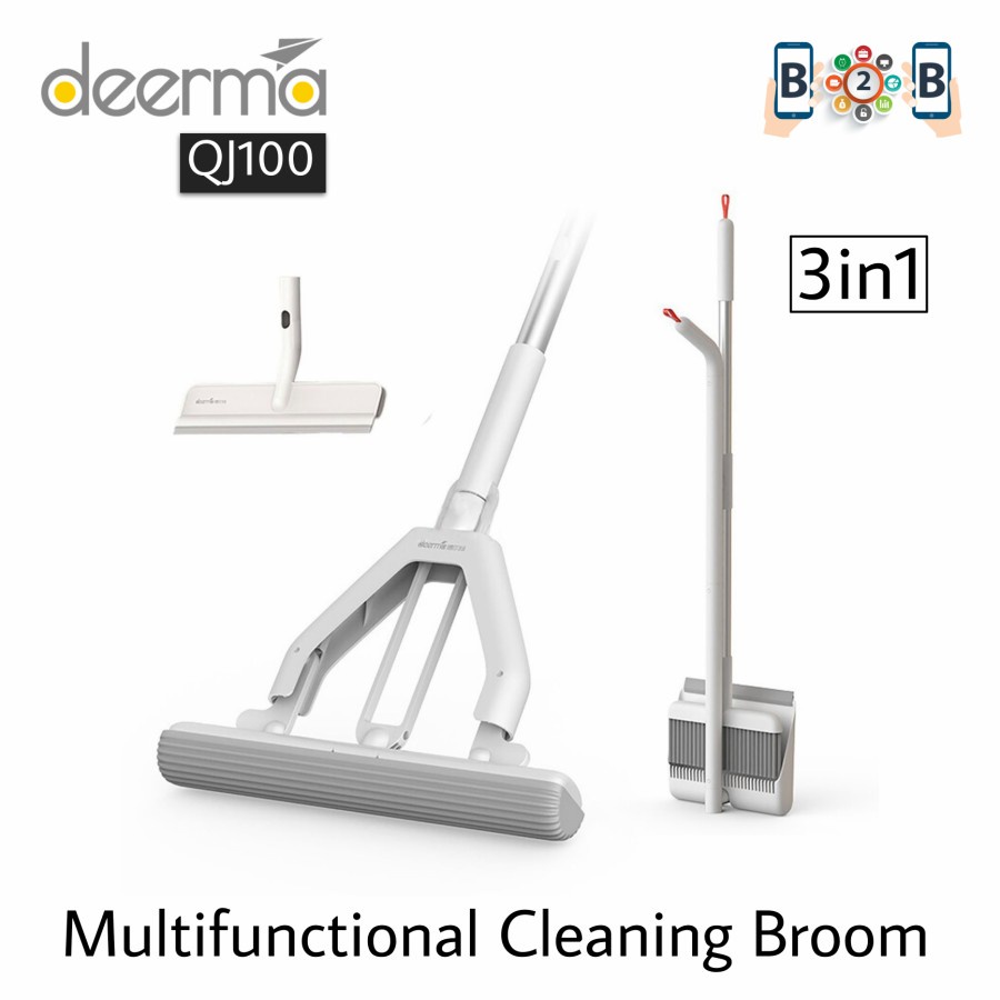 Deerma Multifunctional Cleaning Broom QJ100 Alat Pel Multifungsi