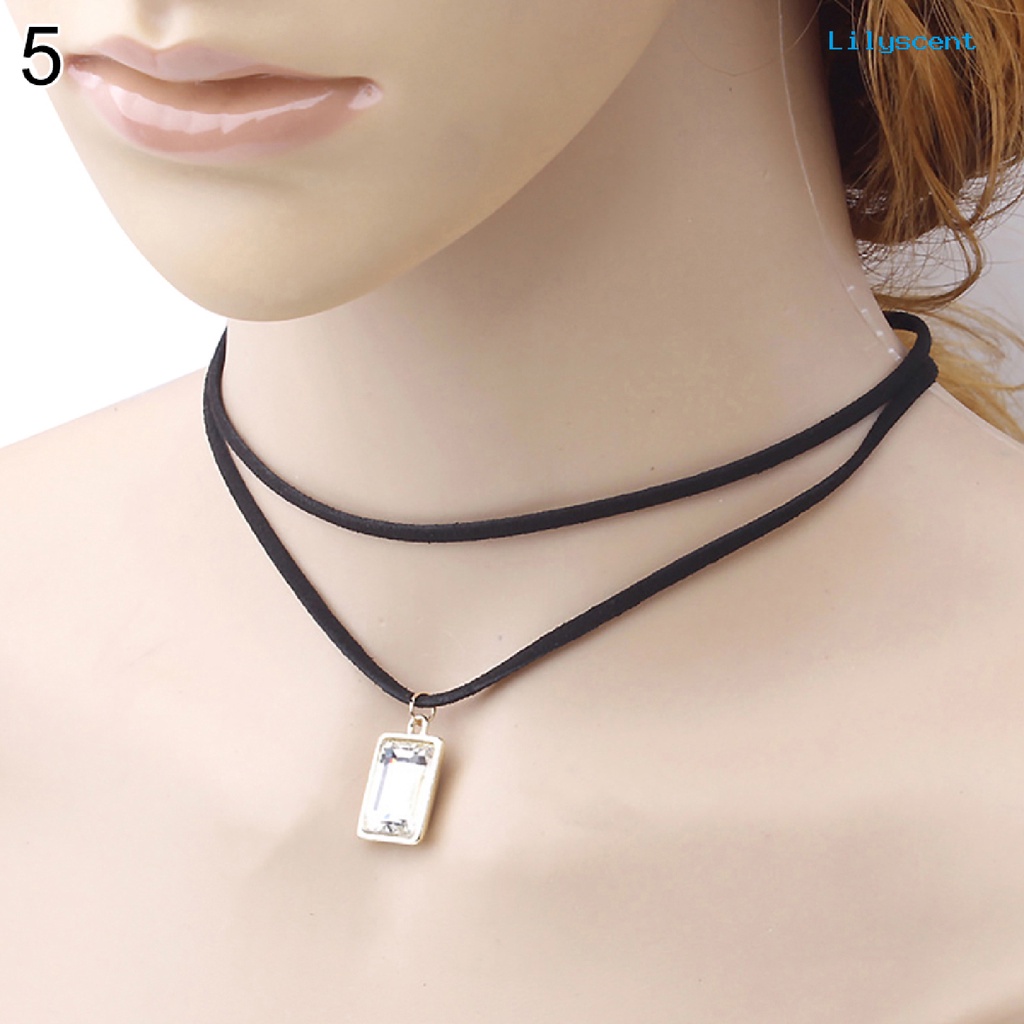 Kalung Choker Bahan Velvet Warna Hitam Untuk Pesta