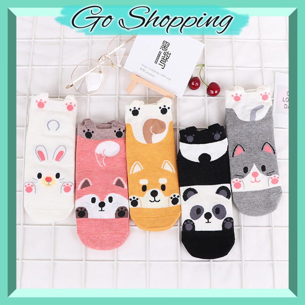 GO! KK688 Kaos Kaki Bayi Pendek Karakter  Anak Perempuan Laki Laki Motif Hewan 3D Lucu Baby Socks Kids Cute Unik Anti Slip