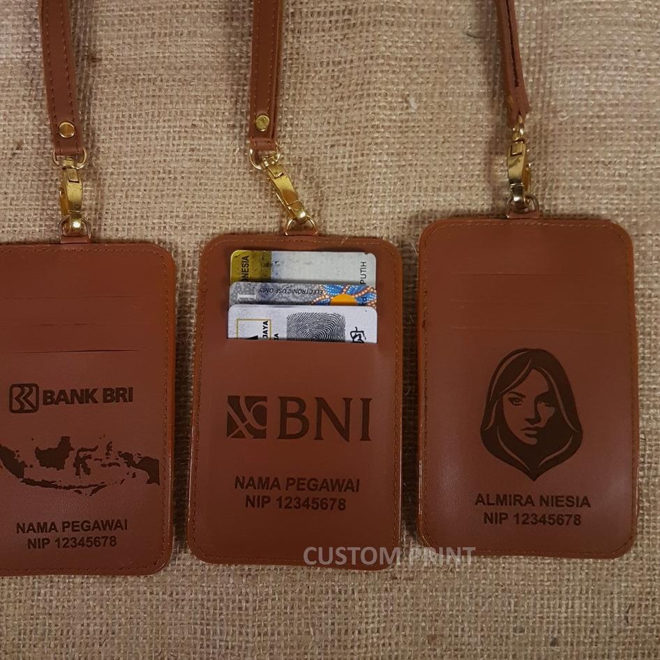 

Harga termurah KKI42 Name Tag / ID Card Holder kulit Tali Gantungan Custom Nama / logo Perusahaan Em