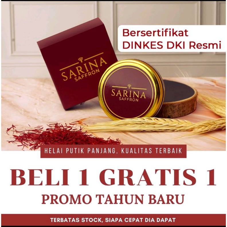 

Saffron Iran Original 1 GR Super Negin Grade A++ Bersertifikat Dinkes DKI