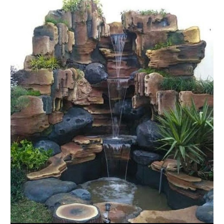 Relief, taman, Kolam, air terjun, dan segala bentuk landscaping