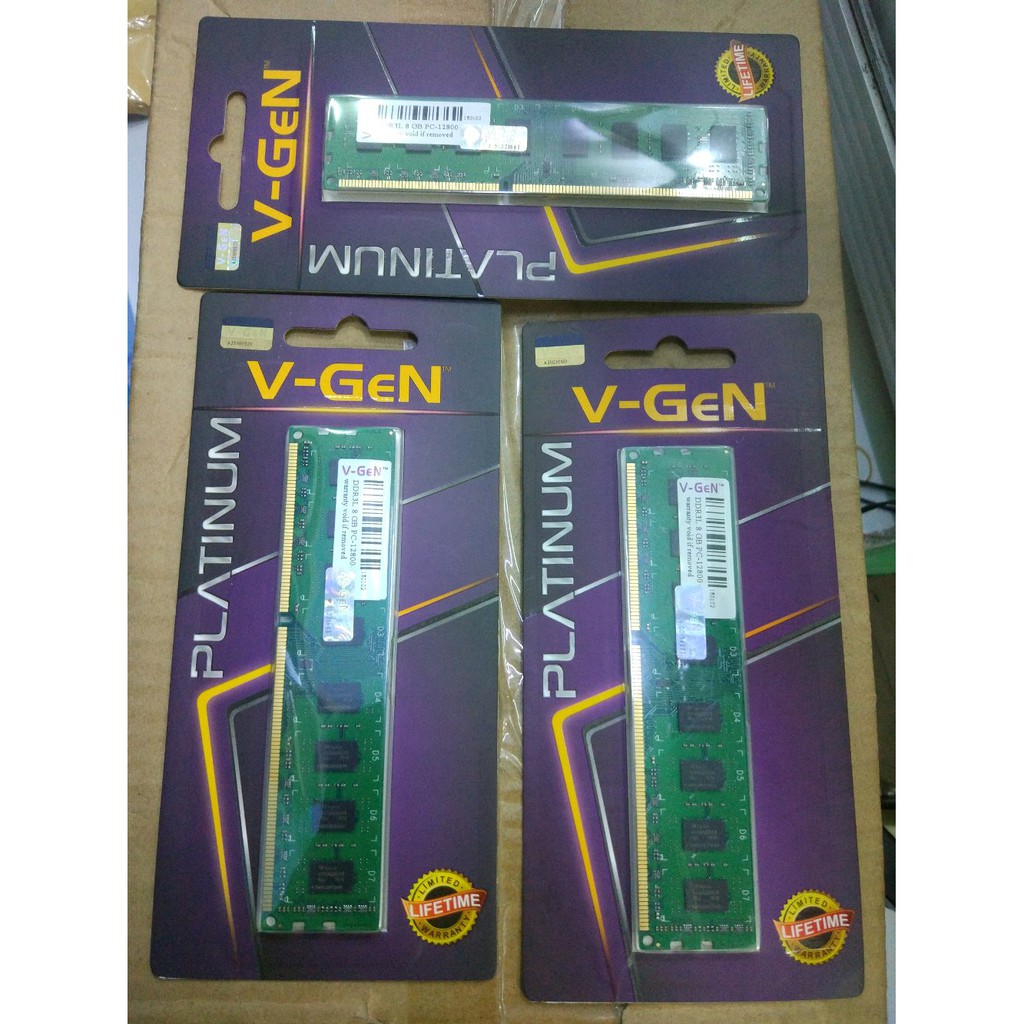 RAM KOMPUTER atau PC VGen DDR3L 8Gb 12800. PLATINUM. Bukan Rescue Termurah
