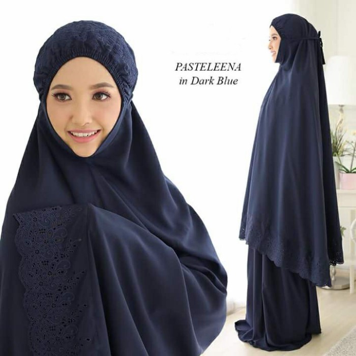 Mukena terlaris khadijah malaysia mukena cantik mukena bayardi tempat - navy