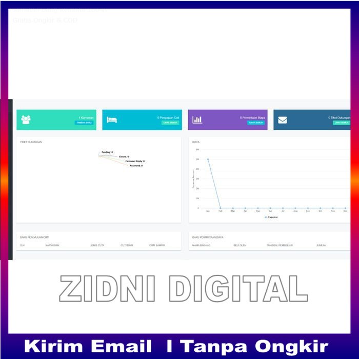 Aplikasi Web Manajemen HRD Payroll Framework PHP ZIDNI DIGITAL OFFICIAL