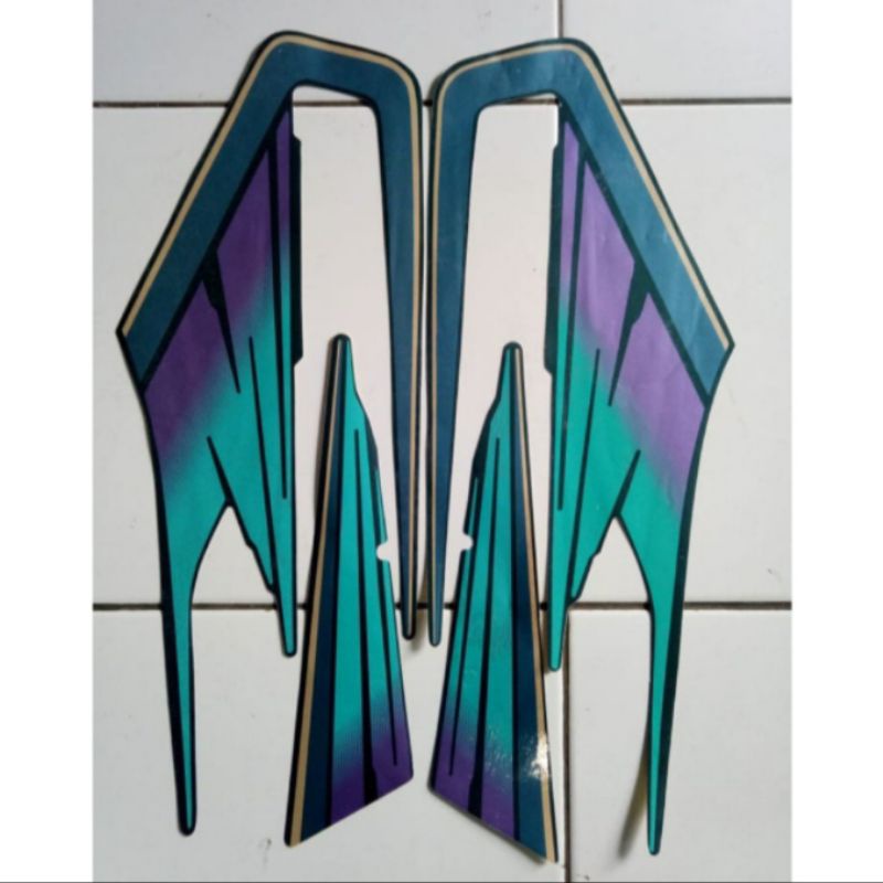 Striping stiker Lis RX king tahun 1995 Hijau