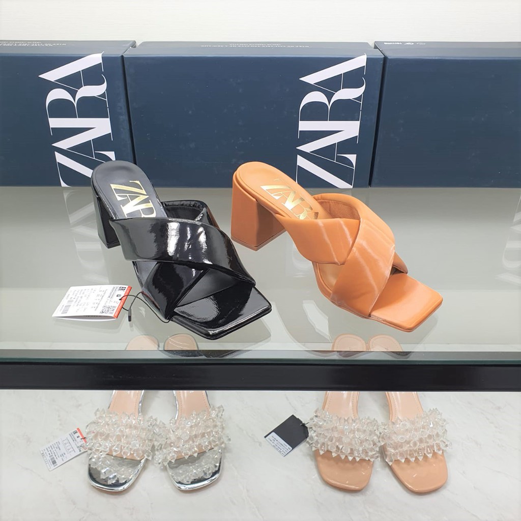 Sandal Wanita Branded Sendal Zara 880  Heels 7cm Sepatu Perempuan