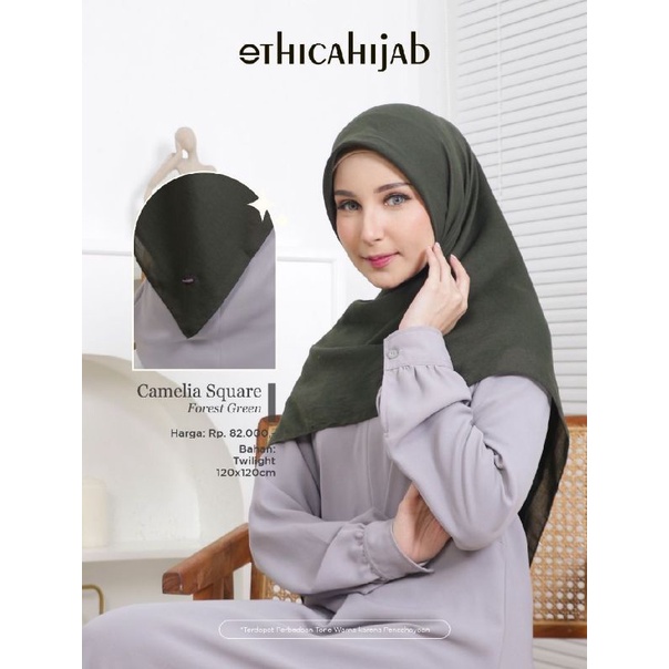 [READY] ETHICA CAMELIA SQUARE KERUDUNG SEGIEMPAT