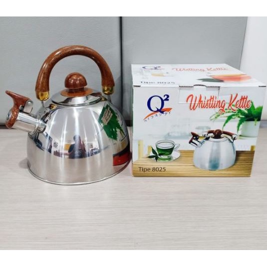Teko Bunyi-Teko Siul-Ketel Siul-Whitling Kettle Q2 8025-Teko Bunyi Siul Stainless