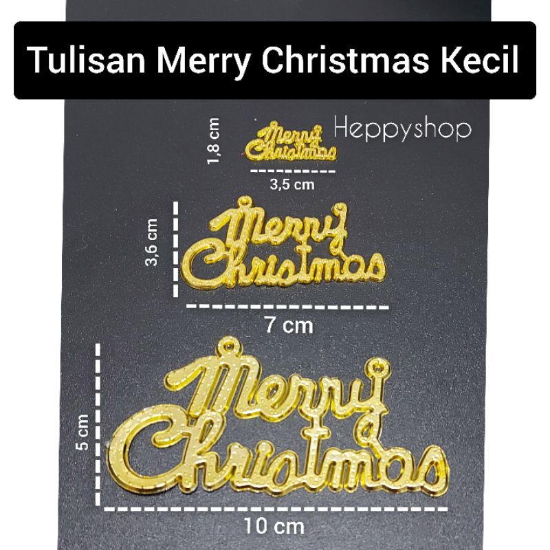 

Tulisan Merry Christmas Kecil, Hiasan Hampers Pita Natal