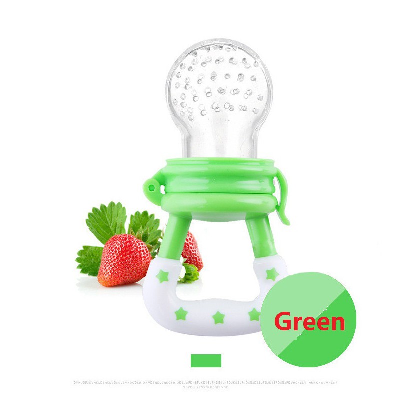 HK Empeng Buah / sayuran bayi lucu / dot bayi / baby fruit and food feeder-Hijau