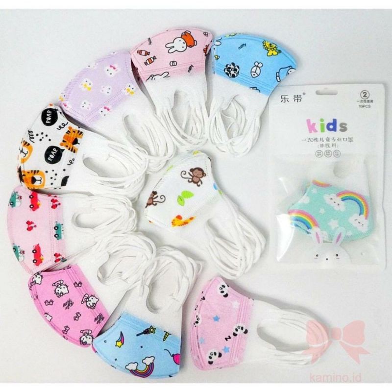 Masker Duckbill Anak Karakter Masker Motif Anak 3D Umur (0-3thn) Cewek Cowok.