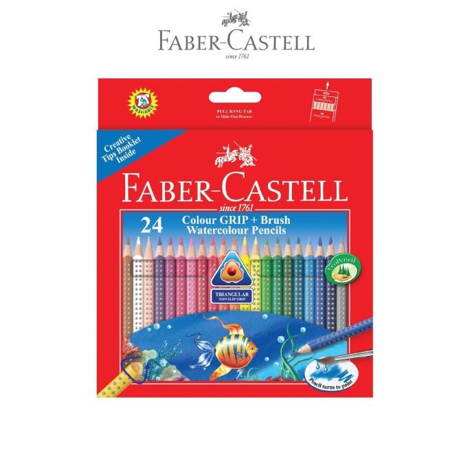 

(BISA COD) Faber-Castell Colour Grip Watercolour Pencils 24L BERKUALITAS Kode 1392