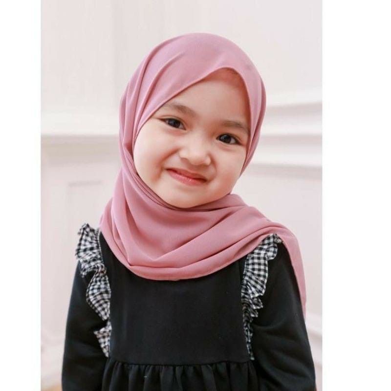 JILBAB ANAK HIJAB PASMINA ANAK USIA 2 - 10 TAHUN KERUDUNG ANAK CEWEK INSTAN MODEL PASMINA TALI