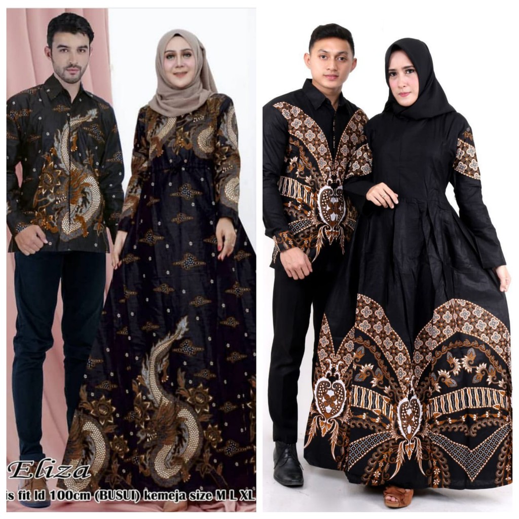 COUPLE GAMIS KEMEJA ELIZA COUPLE BATIK GAMIS KEMJA BATIK