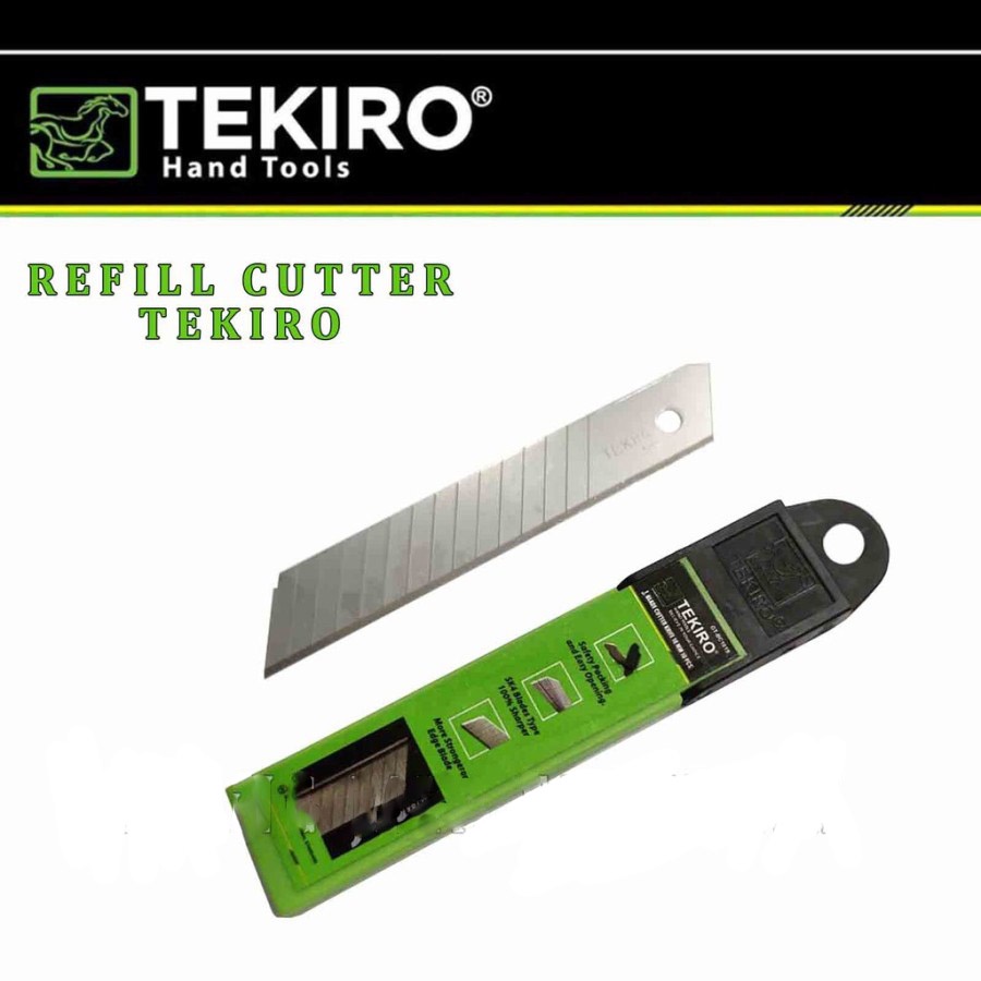 isi 10 pcs Cutter BESAR 18mm TEKIRO refill Ulang Pisau GT-BC1819