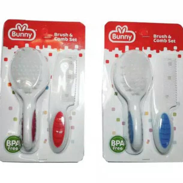 Lusty Bunny Brush &amp; Comb Set Sikat &amp; Sisir Bayi Oval - DC-1103